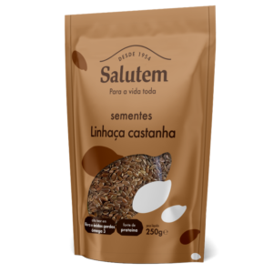 Sementes de linhaça castanha