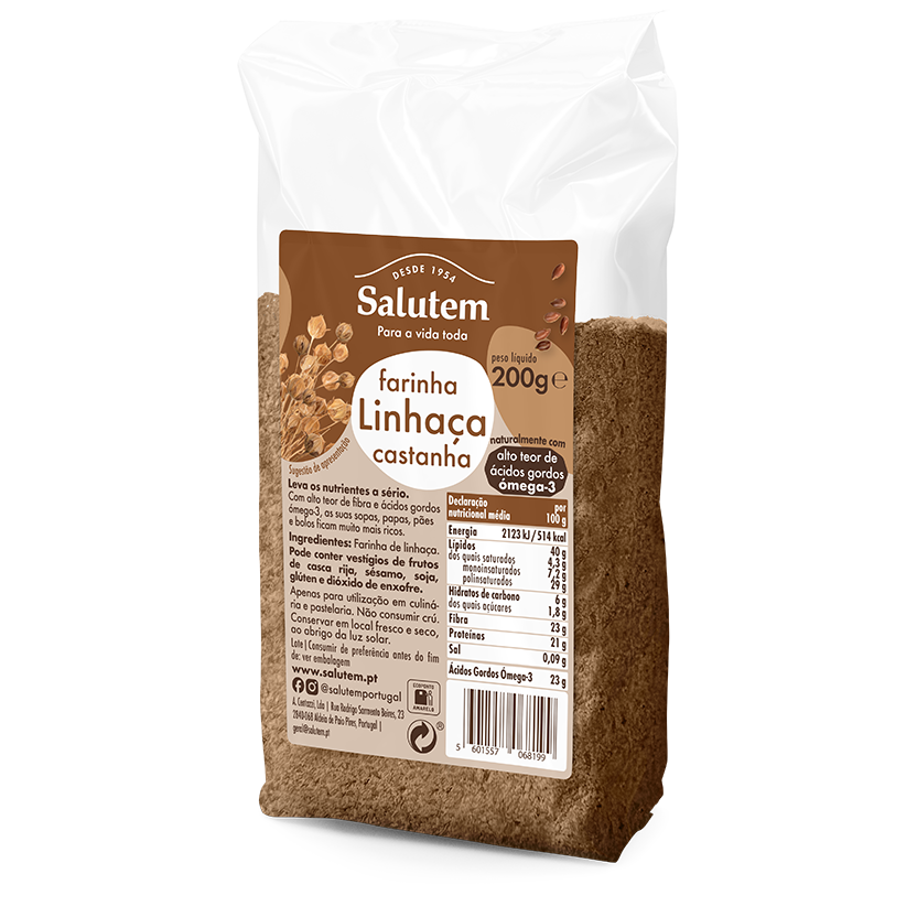 Farinha de linhaça castanha