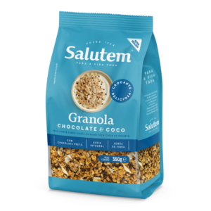 Granola de chocolate e coco