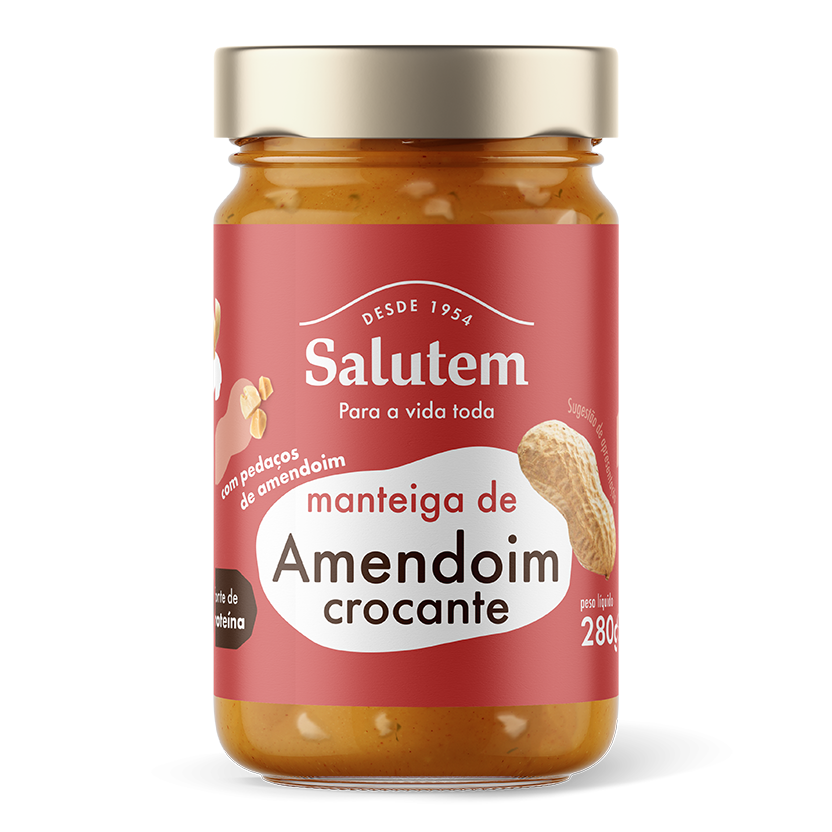 Manteiga de amendoim crocante